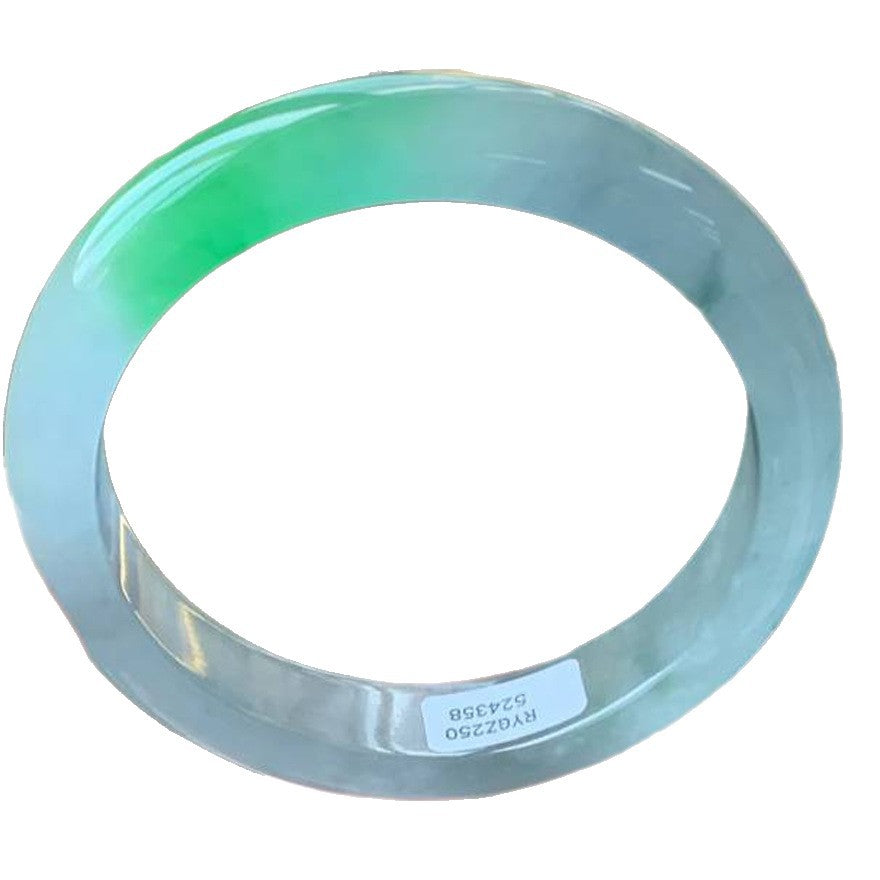 Gold Art With identification certificate | Burmese jade ice smooth floating green bracelet Natural jade fresh green charm | Daily / banquet / gift all-round adaptation to wear "Spring Mountain New Green" on your wrist