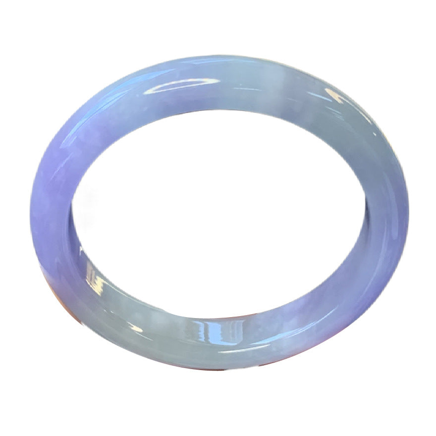 Gold Art With identification certificate | Burmese jade ice purple jade bracelet  Natural jade dream gradient | Daily / Party / Wear "Smoky Purple Galaxy" on your wrist